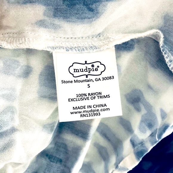 Mudpie Tie Dye Romper (Blue/White) - Picture 6 of 6